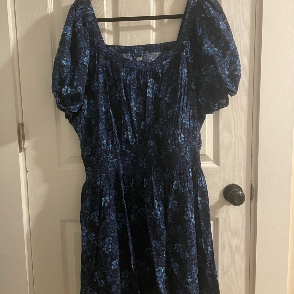 Blue floral dress
